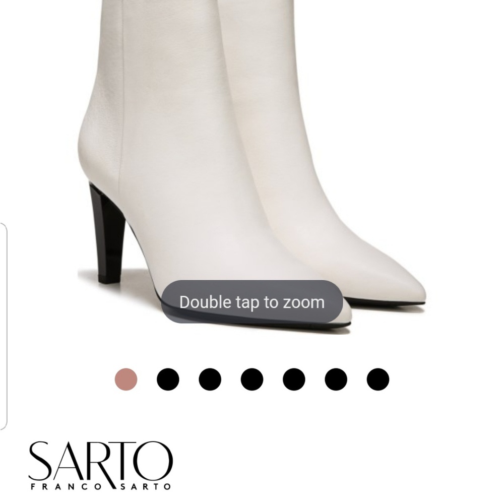 White Franco Sarto boots